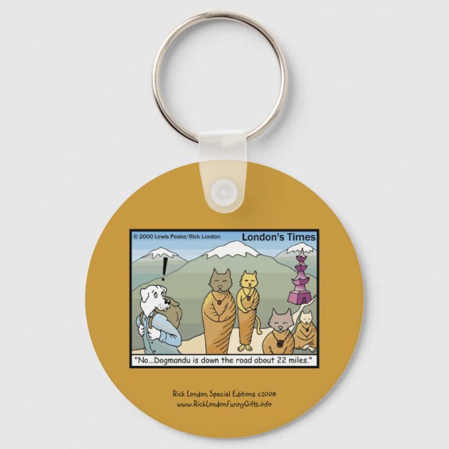 Katmandu & Dogmandu Cartoon Canvas Porta-chaves (Frente)