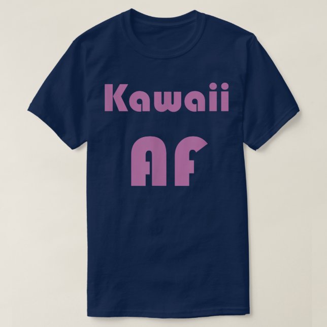 Kawaii AF Japão Anime Weeb T-Shirt Bonito (Frente do Design)