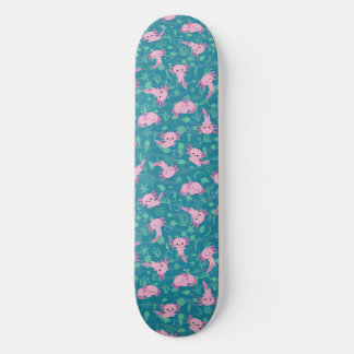 Kawaii Axolotl no skate oceânico
