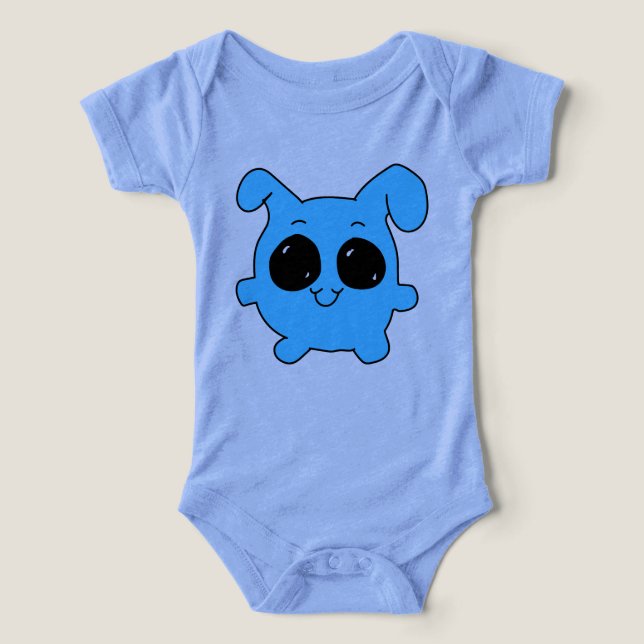 Kawaii Blue Bunny T-Shirt (Design frontal)