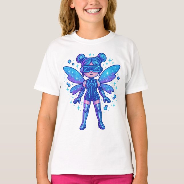 Kawaii Blue Fairy – Cute Magical T-shirt (Frente)