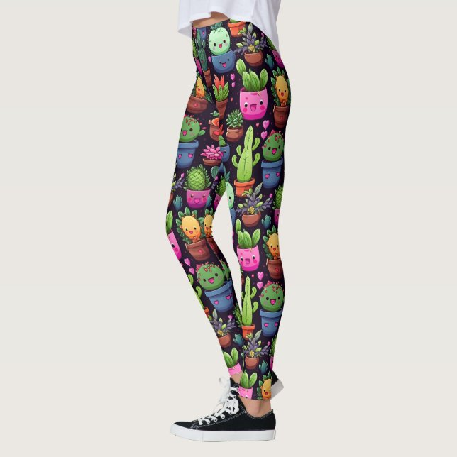 Kawaii Cactus Leggings (Esquerda)