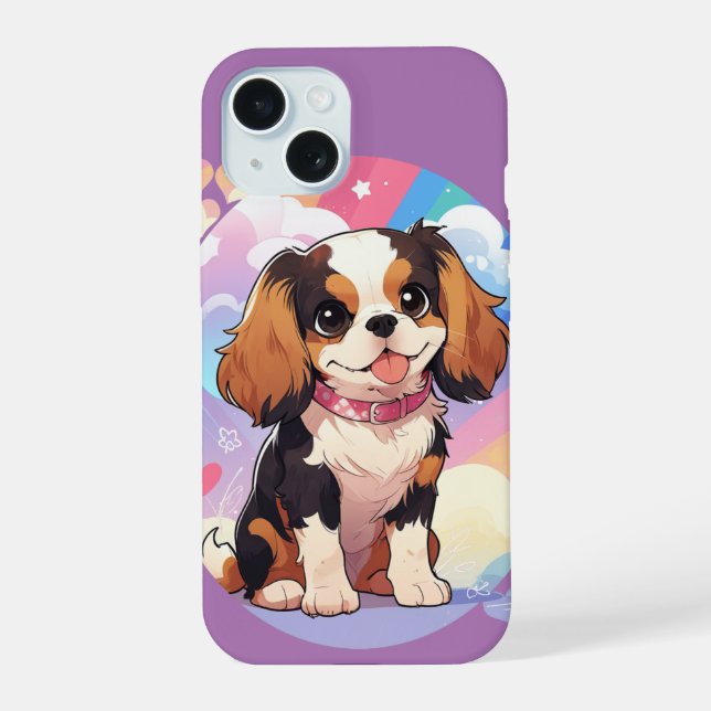 Kawaii Cavalier King Charles Pastel Rainbow (Verso)