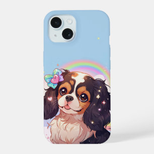 Kawaii Cavalier King Charles Pastel Rainbow sky