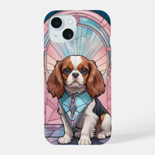 Kawaii Cavalier King Charles Pastel StainGlass