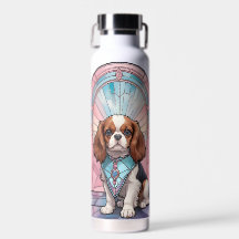 Kawaii Cavalier King Charles Pastel StainGlass