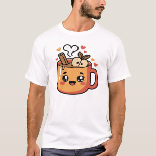 kawaii chá de outono Camiseta Clássica