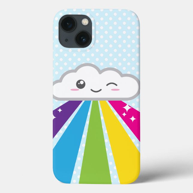 Kawaii Cloud e Rainbow iPad Mini Case (Verso)