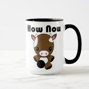 Kawaii como agora caneca da vaca de Brown