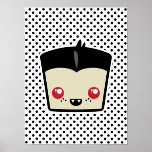 Kawaii Dracula Poster Impressão