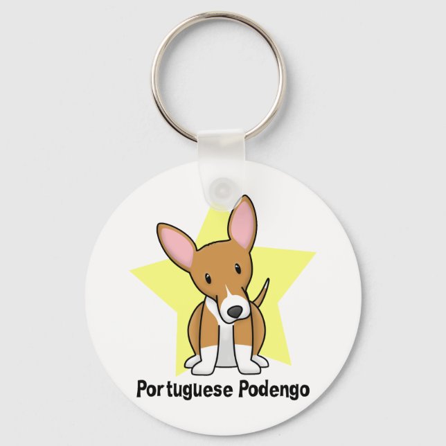 Kawaii - Estrela Chaveiro de Podengo Português (Frente)