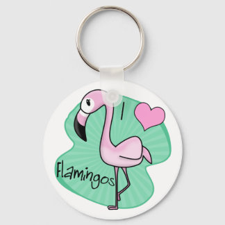 Kawaii Flamingo Chaveiro