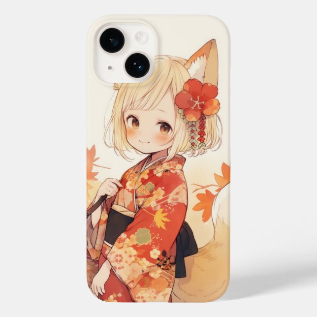 Kawaii Fox Com Kimono (Verso)