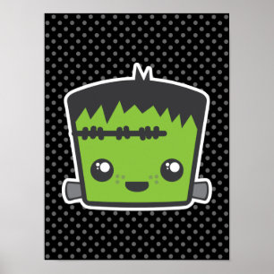 Kawaii Frankenstein Poster Impressão