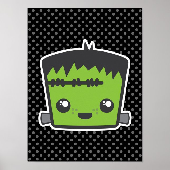 Kawaii Frankenstein Poster Impressão (Frente)
