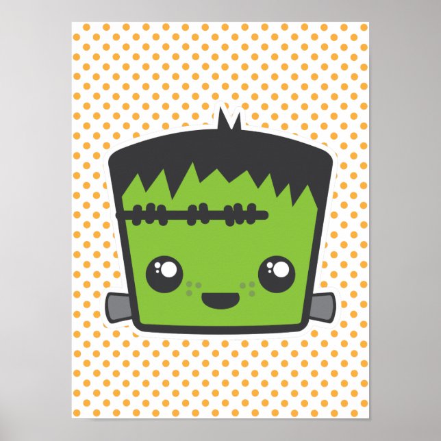 Kawaii Frankenstein Poster Impressão (Frente)