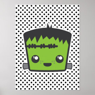Kawaii Frankenstein Poster Impressão
