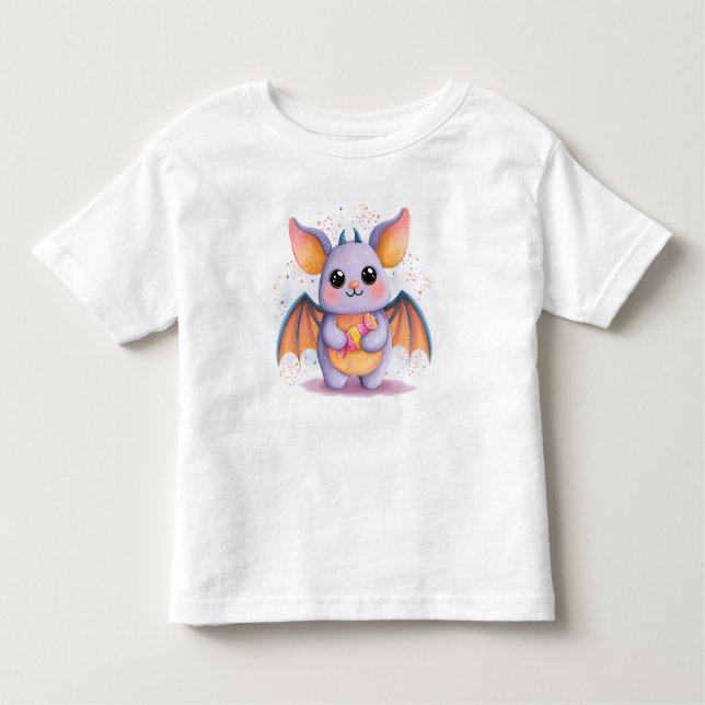 Kawaii Halloween Bat T-Shirt (Frente)