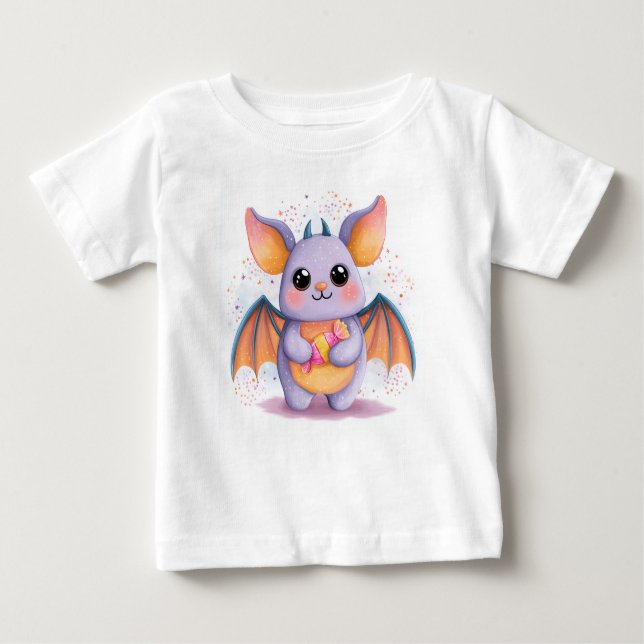 Kawaii Halloween Bat T-Shirt (Frente)