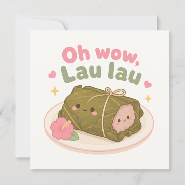 Kawaii Havaí cartão de nota fofo (Frente)