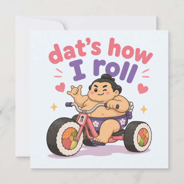 Kawaii Havaí cartão de nota fofo (Frente)