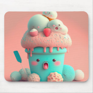 Kawaii ice cream mousepad