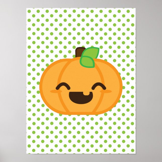 Kawaii Jack O Lanterna Poster (Frente)