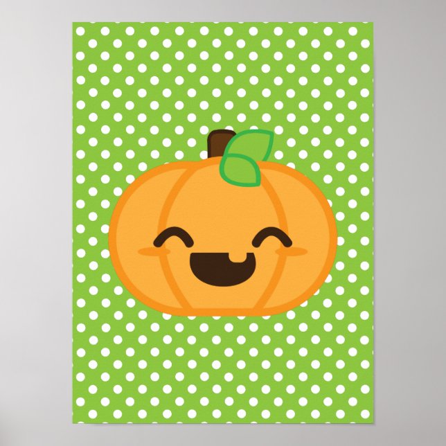 Kawaii Jack O Lanterna Poster (Frente)