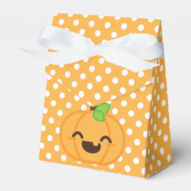 Kawaii Jack O Lanterna Pumpkin Caixa de Presente (Frente)