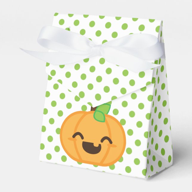 Kawaii Jack O Lanterna Pumpkin Caixa de Presente (Frente)