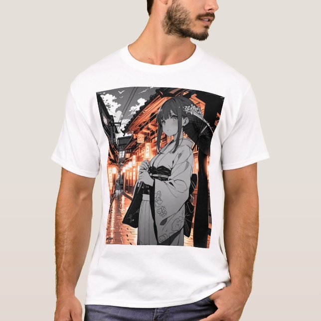 KAWAII Japanese Girl T-shirt (Frente)