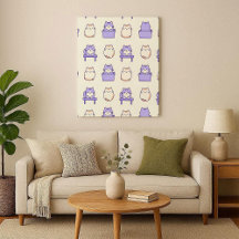 Kawaii Lavender Gordinho Gato Pastel Fofo Impressã