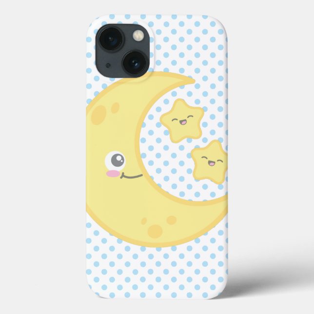Kawaii Moon e Stars iPad Case (Verso)
