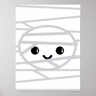 Kawaii Mummy Poster Impressão