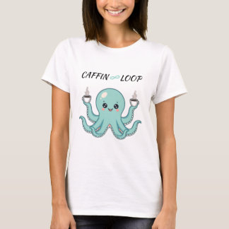 Kawaii Octopus Coffee T-Shirt – Cute Design
