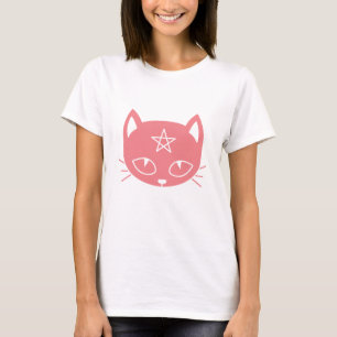 Kawaii Pagan Cat T-Shirt Rosa