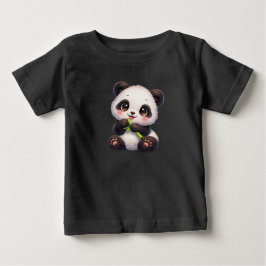 Kawaii Panda com Bambu | Camiseta Gráfica Unissex