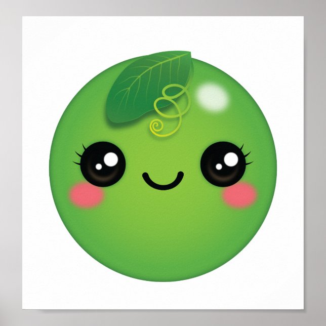 Kawaii Pea Poster (Frente)