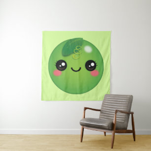 Kawaii Pea Tapeçaria