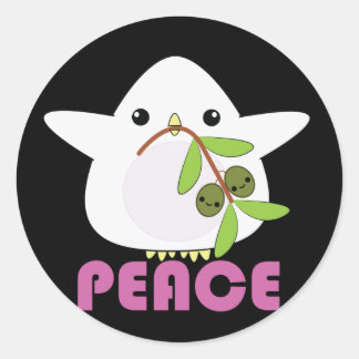 Kawaii Peace Dove com adesivos do Branch Olive