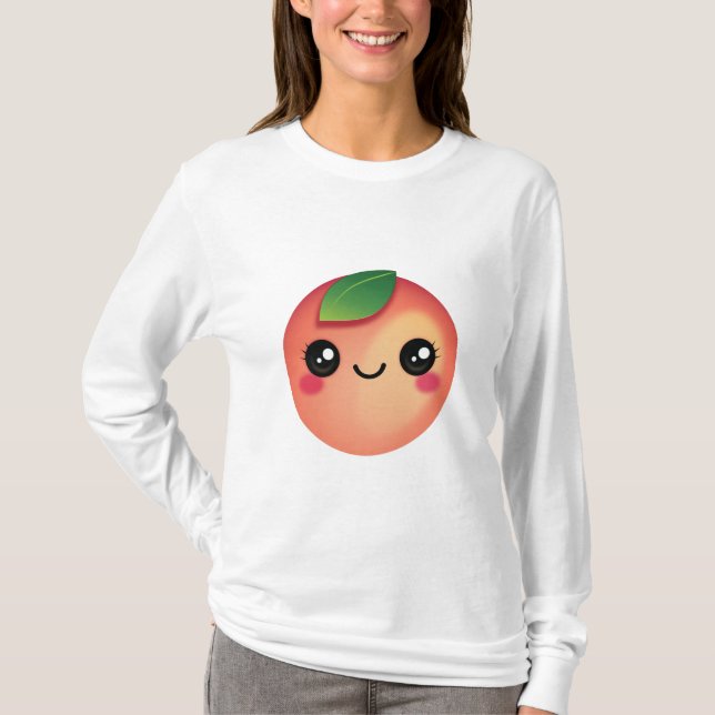 Kawaii Peach T-Shirt (Frente)