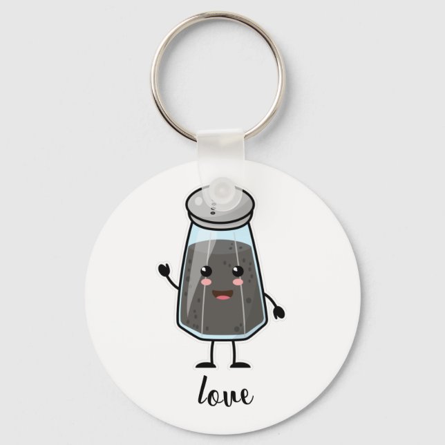 Kawaii Pepper Shaker: Chaveiro de amor (para sempr (Frente)