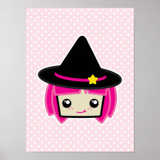 Kawaii Pink Haired Poster