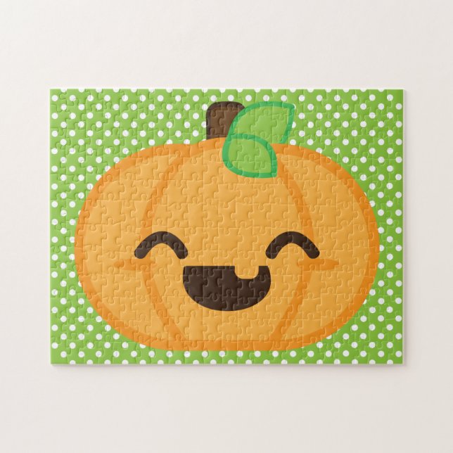 Kawaii Pumpkin Quebra-cabeça (Horizontal)