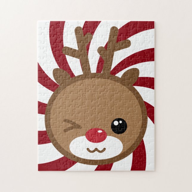 Kawaii Reindeer Quebra-cabeça (Vertical)