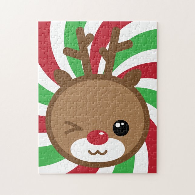 Kawaii Reindeer Quebra-cabeça (Vertical)