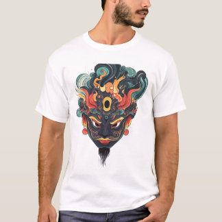 Kawaii Sichuan Opera Rosto Máscara T-Shirt