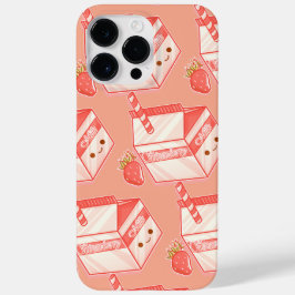 Kawaii Strawberry Milk Carton - Cute Aesthetic Art