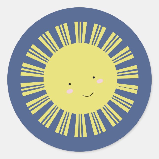 Kawaii Sunshine Doces Autocolantes Personalizados (Frente)