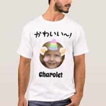 Kawaii Unicorn Purikura Estilo T-Shirt Personalizá